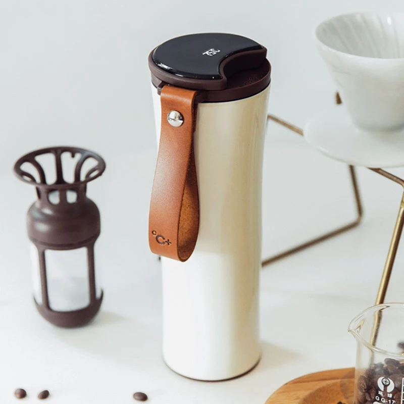 Дорожная кружка Moka Smart coffee Tumbler 430 мл портативная Вакуумная бутылка с OLED контактным экраном сохранение тепла кофе из нержавеющей стали C