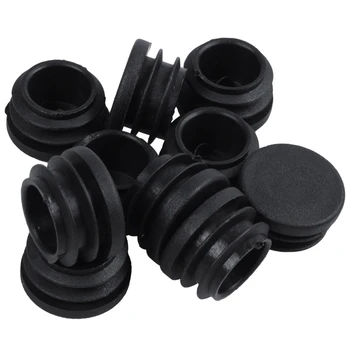 

10 pieces black 22 mm Covers Tube Pipe Diameter Seal Hinge End Cap Inserts