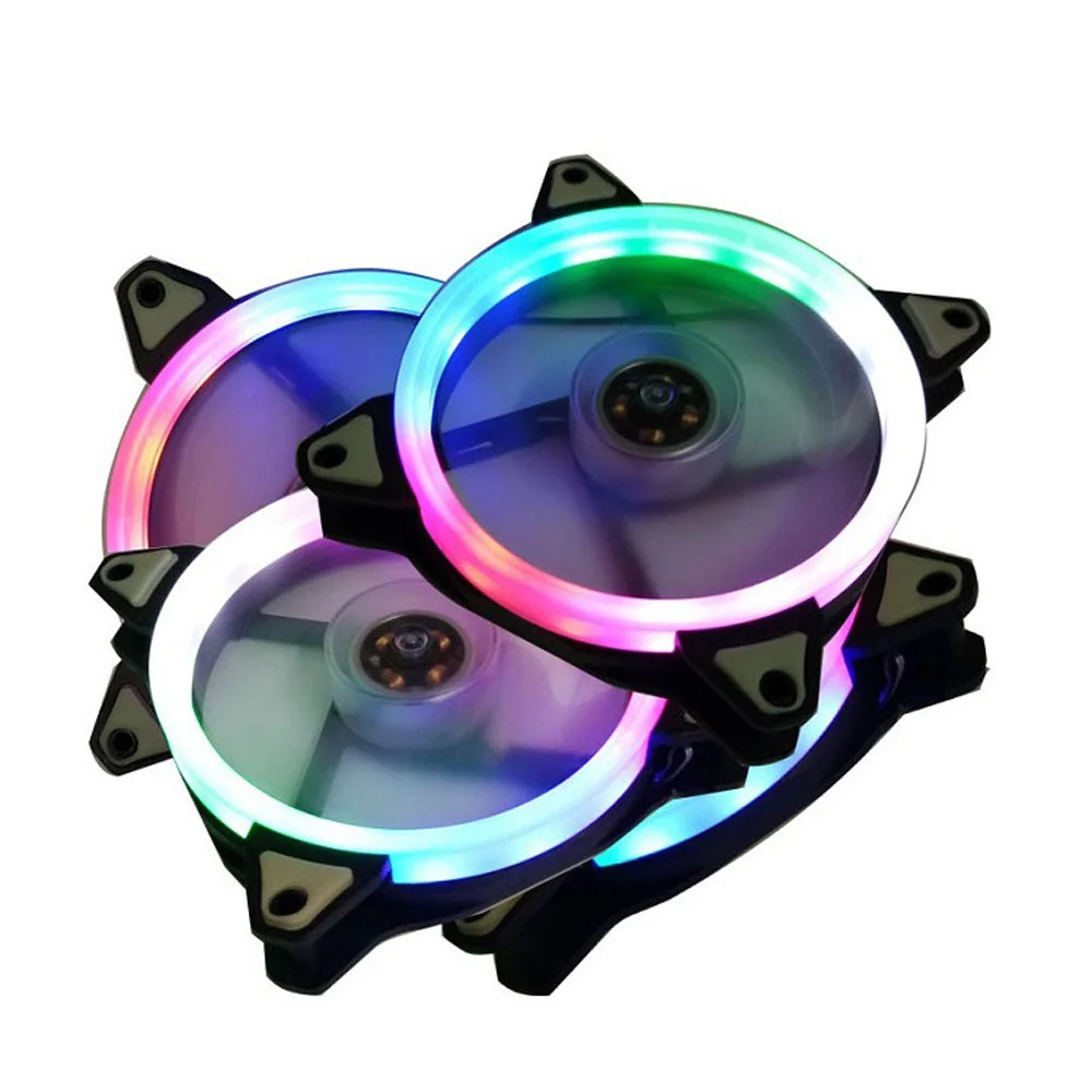 Светодиодный вентилятор охлаждения RGB 12 см DC 12 В Бесщеточный вентилятор охлаждения компьютера Белый вентилятор охлаждения для компьютера кулер RGB
