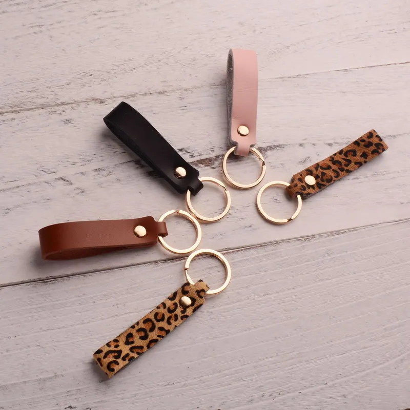Leopard Leather Keychain Leopard Accessories Key Accessory Ring