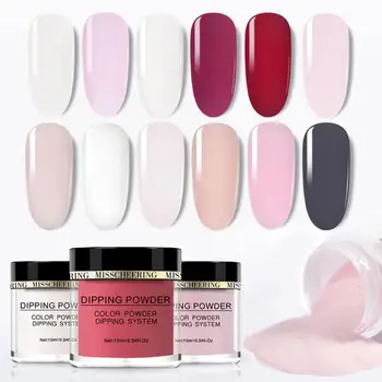 

10ml Dipping Nail Powders Holographic Impregnated Nail Powder Natural Dry Art Chrome Dust Pigment Glitter Durable Powder TSLM1