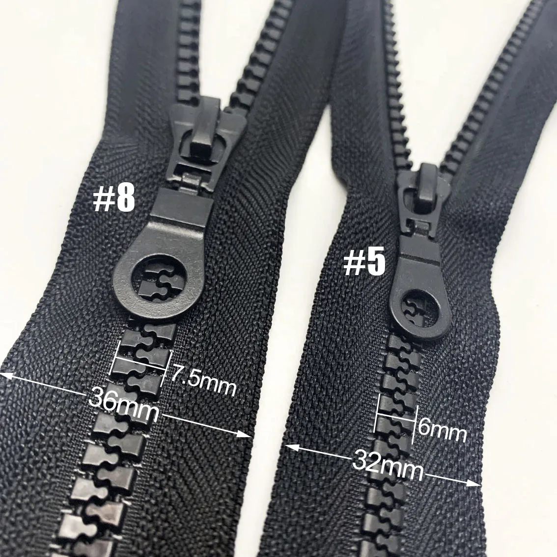 5/100pcs  3#5#8# Resin Zipper Head Auto Lock for Resin Zippers Slider Zip Repari Kit DIY Bags Garment Sewing Accessories images - 6