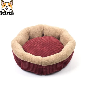 

2019 New Sale Pet Bed Fashion Dog Beds For Large Dogs Small Winter Home Soft Warm Mechanical Wash Solid Corduroy Round Square