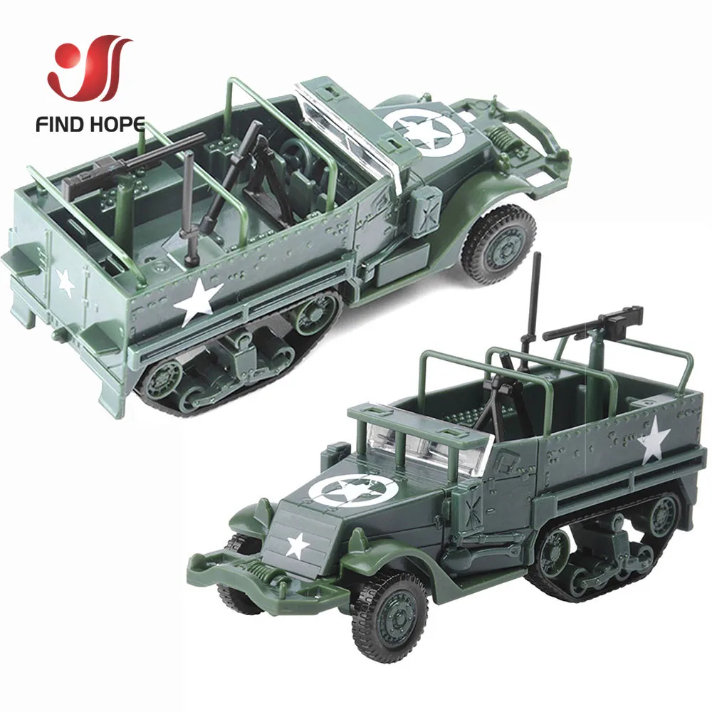 Модель военного бронированного автомобиля 1:72 м3 полу трек модель игрушечного