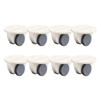 

8Pcs Self Adhesive Casters Practical Punch-free Universal Scroll Wheels Adhesive Caster Wheels Storage Box Castors for Office Ho