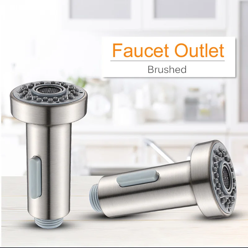Kitchen Sink Faucet Kitchen Faucet Sprayer Faucet Sprayer Head Kitchen Faucet ROVOGO Pull-Out Spray Head Replacement Part for Kitchen Sink Faucet Chrome/Brushed Nickel Finish