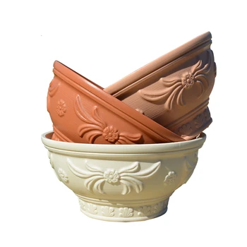

Love Ritz Thickening Green Luo Flowerpot Indoor Resin Circular Tuba Green Pork Bowl Balcony Plastic Chlorophytum Flowerpot
