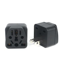 Universal International to US Power Adapter Plug Converter - Type B, 10A, Travel Charger (2pin Us Plug)