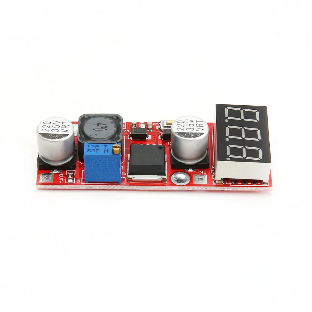 LM2596 Step понижающий модуль DC/DC 4,5-28 V до 1,3 V-25 V Регулируемый регулятор напряжения с светодиодный вольтметр