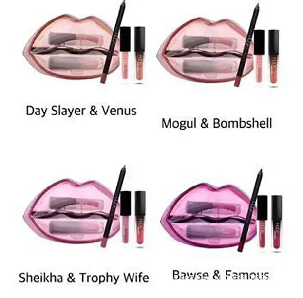 Hudas beauty губ стробоскоп 4 стиля жидкая матовая помада супер носимая идеальный контур губ идеальный подарок для губной помады