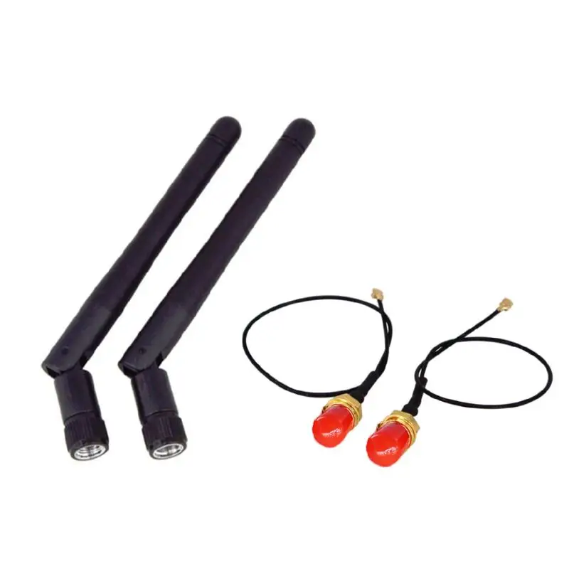 

2.4GHz Wireless Antenna with RP-SMA Male Connector Antenna Pigtail Cable for PCI-E WiFi Card WiFi Router Mobile Hotspot