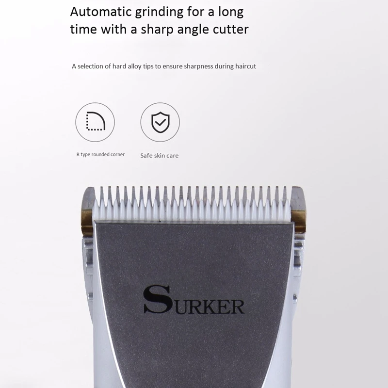 Surker Sk- Electric Hair Clipper Hair Clipper Low Noise For Children Hair Clipper With Spare Battery Lasting Hair Trimmer Eu