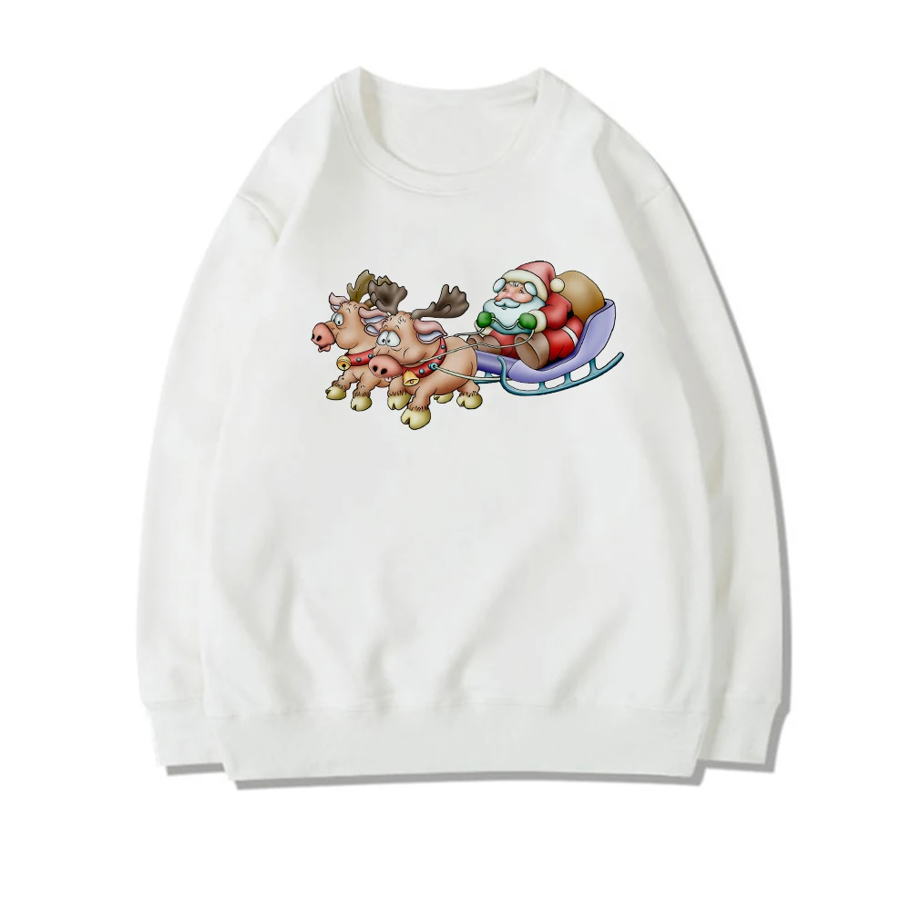 

Winter New Gorgeous Christmas Clothes Long sleeve Pullover Santa Claus Print Vogue Fine Tops European style Women Sweatshirts