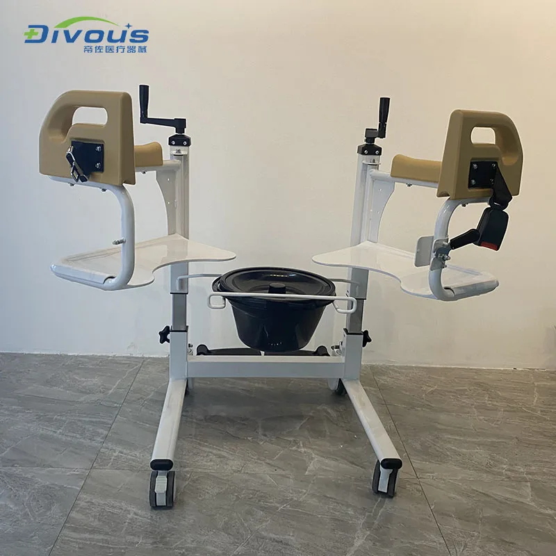 Nursing patient manual lift bathtub toilet transfer wheelchair 5