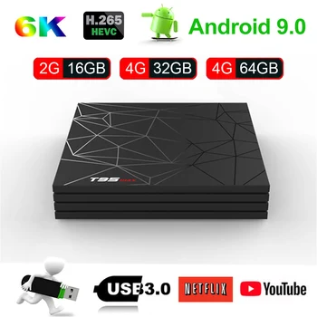 

T95max Android Set Top Box Allwinner H6 Quadcore Support 3D HDR 6K H.265 2.4G wifi USB 3.0 T95 Max Smart Android TV receiver