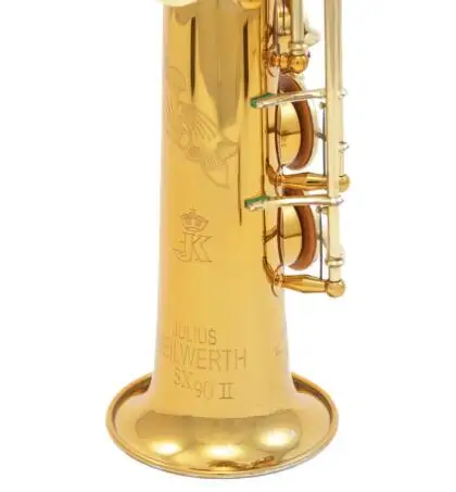 JK Keilwerth SX90II сопрано саксофон ЗОЛОТО и никель B плоский сопрано прямой с двумя шеями, чехол, мундштук, перчатки, тростники - Color: Gold