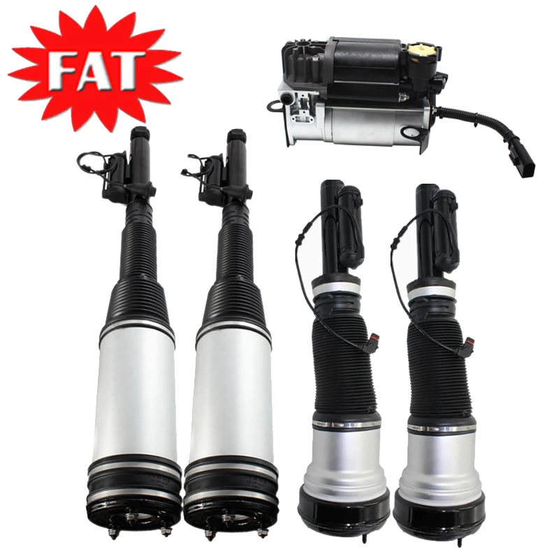 5Pcs Anteriore E Posteriore Sospensioni Pneumatiche Shock + Air Pump Compressore Per Mercedes-Benz S-Class W220 2203205013 2203205113 2203200104
