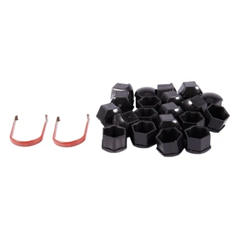 

20pcs 17mm Car Plastic Caps Bolts Covers Nuts Alloy Wheel For Skoda, , Mercedes, BMW Color: Black