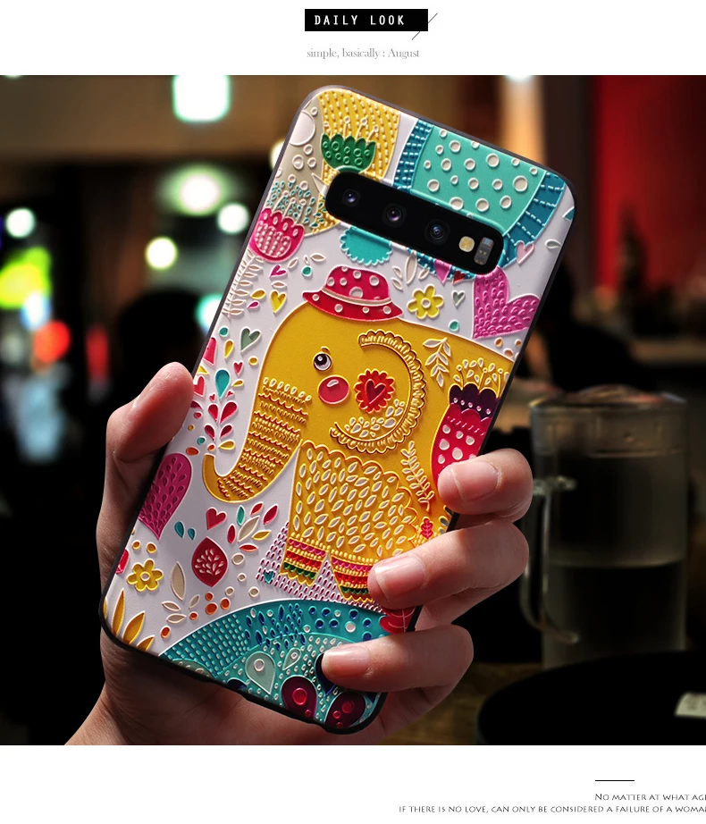 Чехол Heyytle с милым 3D тисненым рисунком для samsung S8 S9 S10 Plus, чехол s, мягкий силиконовый чехол из ТПУ для Galaxy S10 Plus, чехол