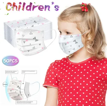 

50PC Children Disposable FaceMasks Face Mask Masks Cloth Mouth-muffle Mouth Cover Protective mondmaskers mascarillas masque