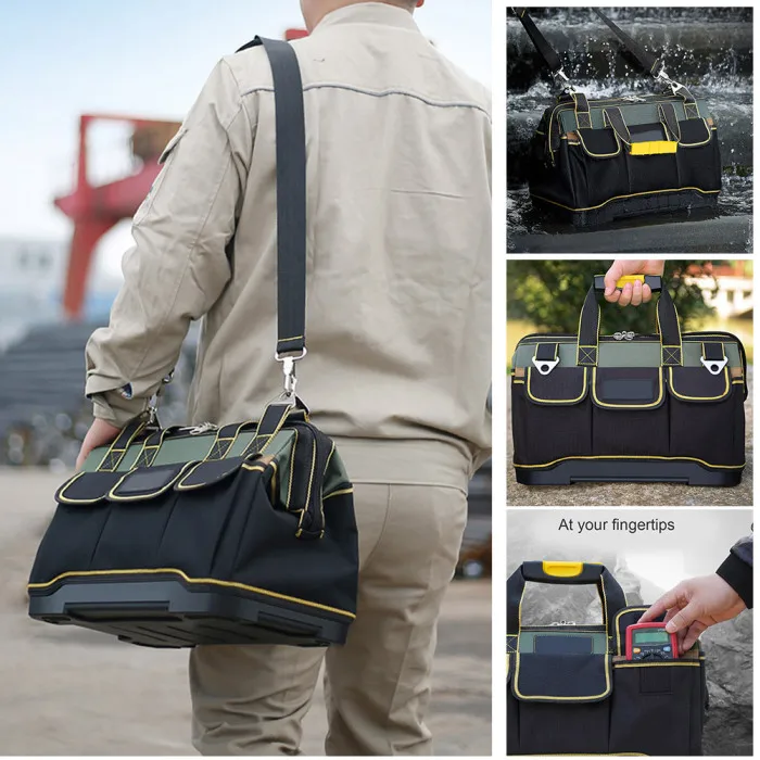Высокое качество сумки для инструментов 13/16/18/20 дюймов 1680D Ткань Оксфорд сумка Топ с широким горлышком электрика сумки многофункциональные G66