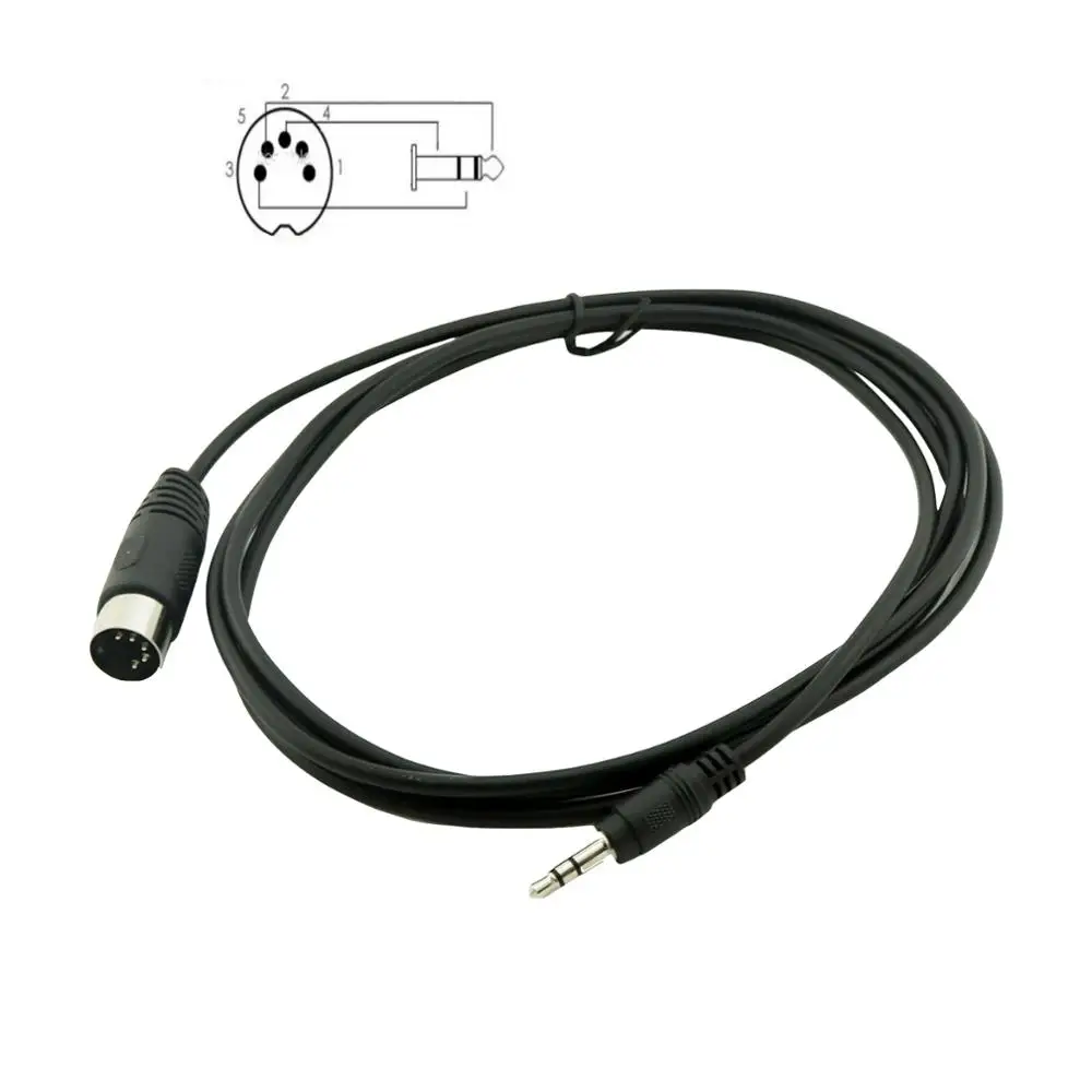 1 Din 5 Pin MIDI штекер 3 мм стерео аудио адаптер Соединительный кабель футов/1 м|Кабели