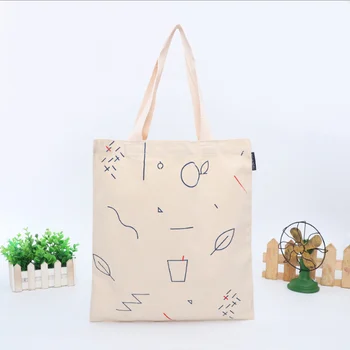 

Folding Shopping Bag Eco-friendly Reusable Portable Shoulder Bag Fashion Geometric pattern Customizable logo Advertising Giftbag