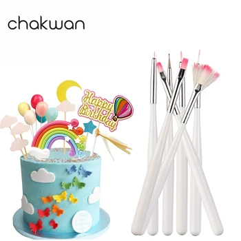 

7Pcs/Set Cake Silk Flower Brush Portable Icing Pastry Brushes Multifunction Cake Decorating Tools Baking Accessories Stocked
