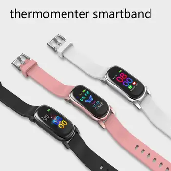 

Smart Band Watch Men Color Screen Wristband Heart Rate Activity Fitness Tracker Smart Electronics Bracelet Temperature Smartband