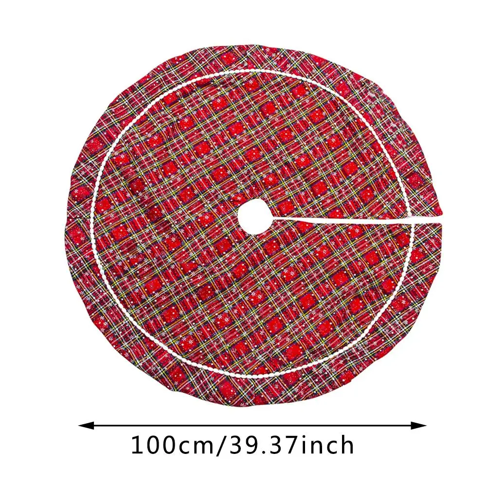 Клетчатая юбка с рождественской елкой красная клетчатая юбка со снежинками Двухслойная юбка с рождественской елкой для праздничных