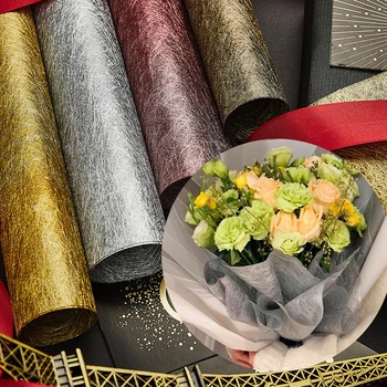 

10 pcs Wrapping Paper for Flower Gift Packaging Bouquet Gift Color Silk for Flower Shop Craft Paper Roll for Christmas Gift