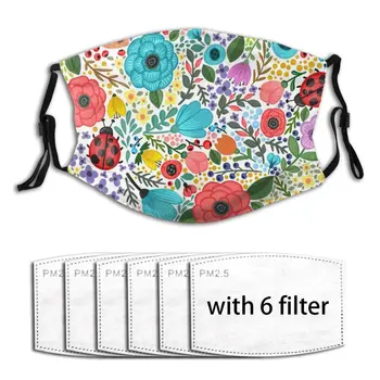 

Windproof Breathable Anti-Pollution Fashiopn Printed Face Mouth Mask Colorful Floral Anti-Dust Washable Adults Masks Masque