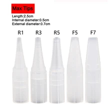 100 шт., максимальный размер, традиционный колпачок для игл и наконечников для перманентного макияжа, иглы для татуировки, шапка, бровей и губ