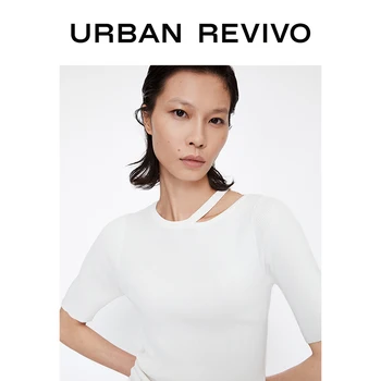 

URBAN REVIVO Women Summer Semi-Sheer T-Shirt WE12S9BN2004