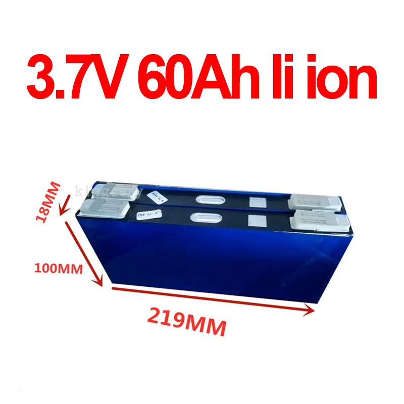

3.7V 60Ah Lithium ion battery 3.7V li ion battery for DIY 48V 12V 120Ah vehicle scooter boats Solar energy storage RV Speaker