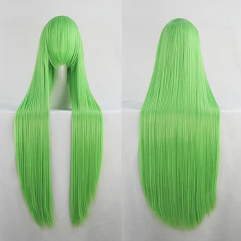 

ODE GEASS Lelouch of the Rebellion C.C.Cosplay Wigs Synthetic Hair Peak Green Long Straight Hair With free wig net