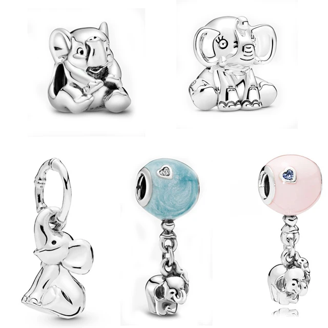 New 925 Silver Cute Animal Owl Elephant Tortoise Cat Dog Charm Beads fit  Original Pandora Bracelet Jewelry for Women DIY Making