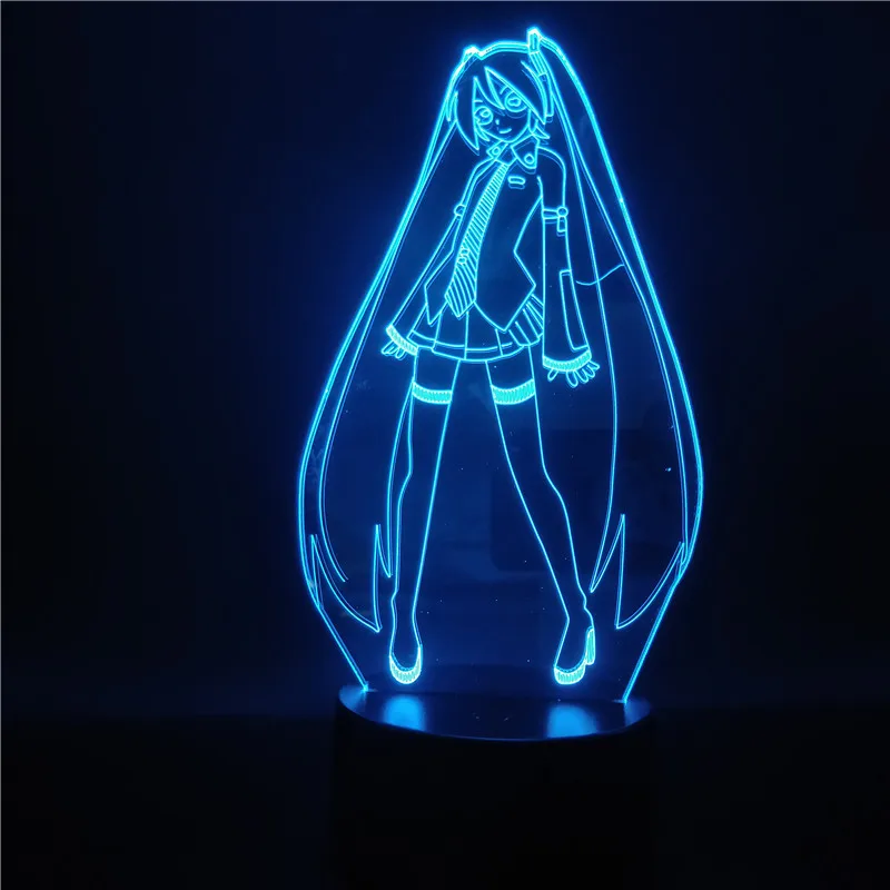 Singer Ariana Grande Cat Girl LED 3d Light Table Night Light for Bedroom Home Decorative 3d Led Night Light Fans Christmas Gift