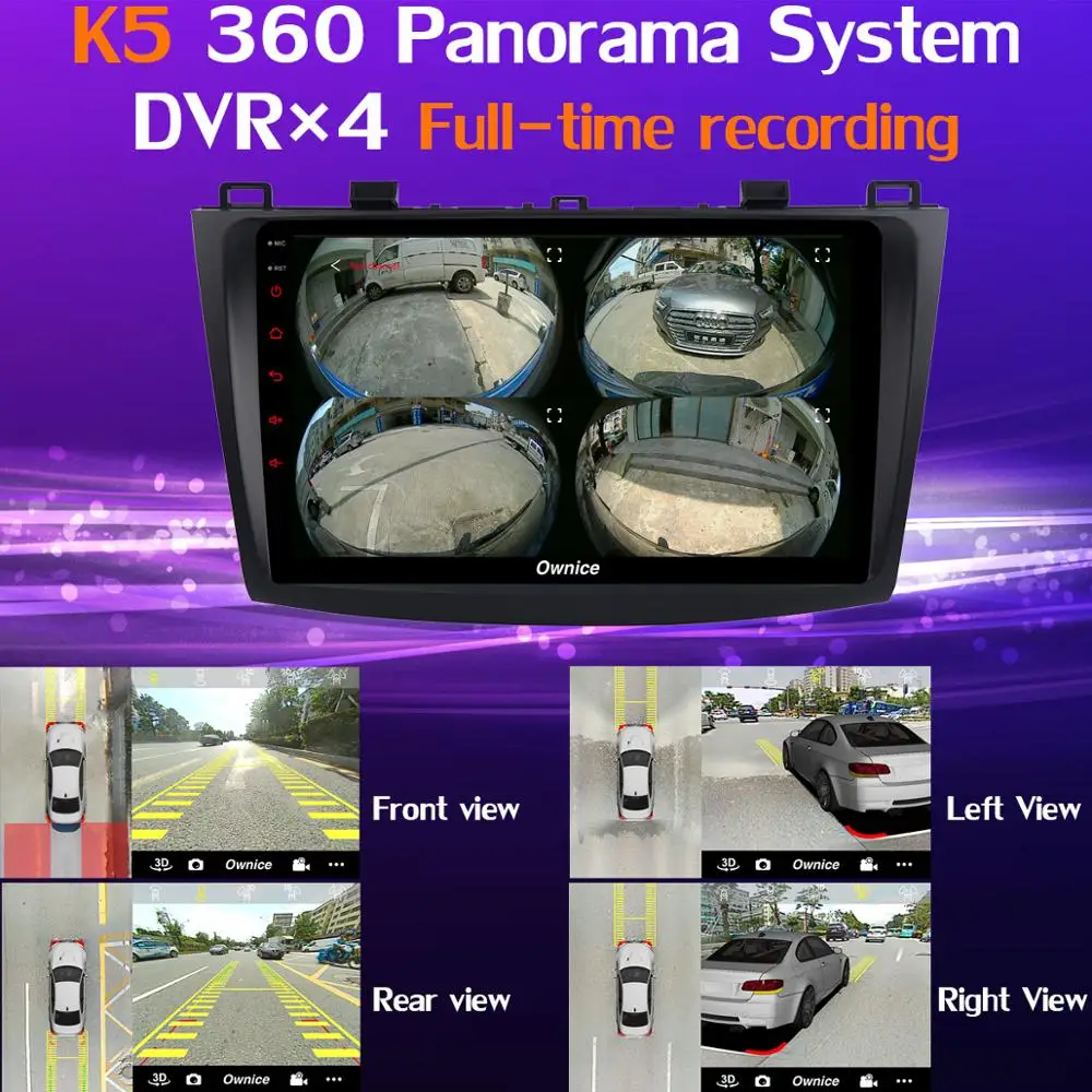 Clearance 360°Camera Android 9.0 4G+64G GPS Radio CarPlay SPDIF DSP Car Multimedia Player For Mazda 3 Mazda3 2009 2010 2011 2012 2013 2014 3