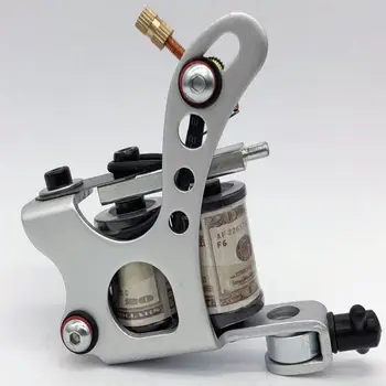 

1PCS Tattoo Machines Sliver Tattoo Set Steel Tattoo Frame Pen for Liner Shader Permanent Makesup Supply for tattoo supplier