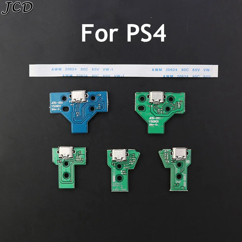 

JCD 1Set JDS-001 JDS-030 JDS-040 JDS-050 USB Charging Port Board For PS4 Controller Circuit Board Charger Socket Repair Parts