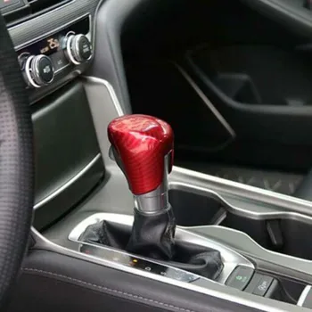 

Carbon Fiber Style Gear Shift Knob Cover Trim Red For Honda Accord 2018-20