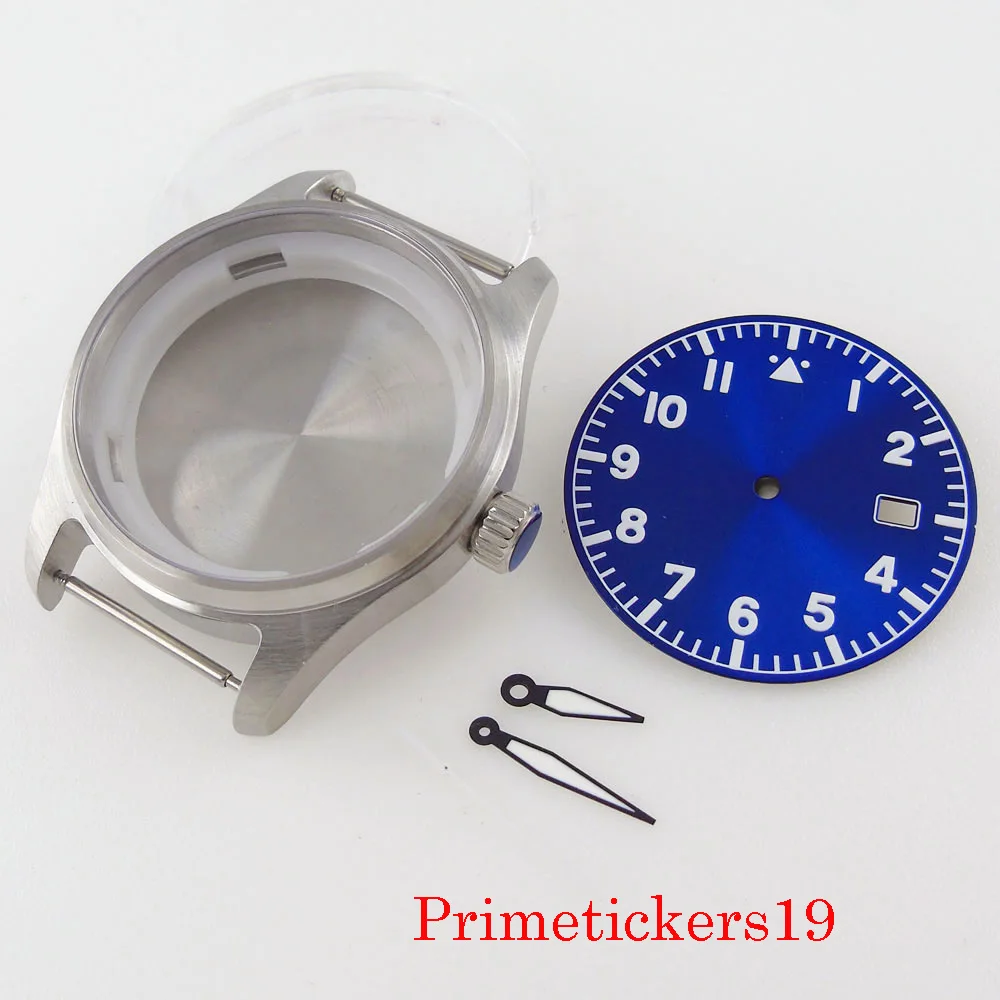 

200 м водонепроницаемое сапфировое стекло тандорио 39 мм часы чехол Fit NH35 NH35A автоматический механизм светящийся циферблат стрелки твердая спина