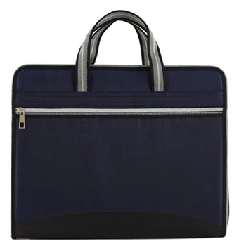 

AAY-Office Canvas&Leather Folder 12 Layers Expanding Wallet Document Organizer File Folder A4 36X28cm Large Capacity Business Us