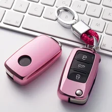 ТПУ чехол для автомобильного ключа, чехол для VW Golf Bora Jetta POLO GOLF Passat для Skoda Octavia A5 Fabia для сиденья Ibiza Leon