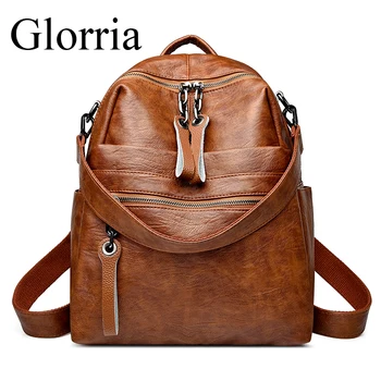 

2019 Women Leather Backpacks High Quality Ladies Bagpack Luxury Designer Large Capacity Casual Daypack Girl Sac A Dos Mochilas