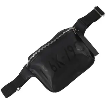 

Pu Leather Black Waist Bag Women Fashion Belt Bag Female Mobile Packs Messenger Bags Coin Purse