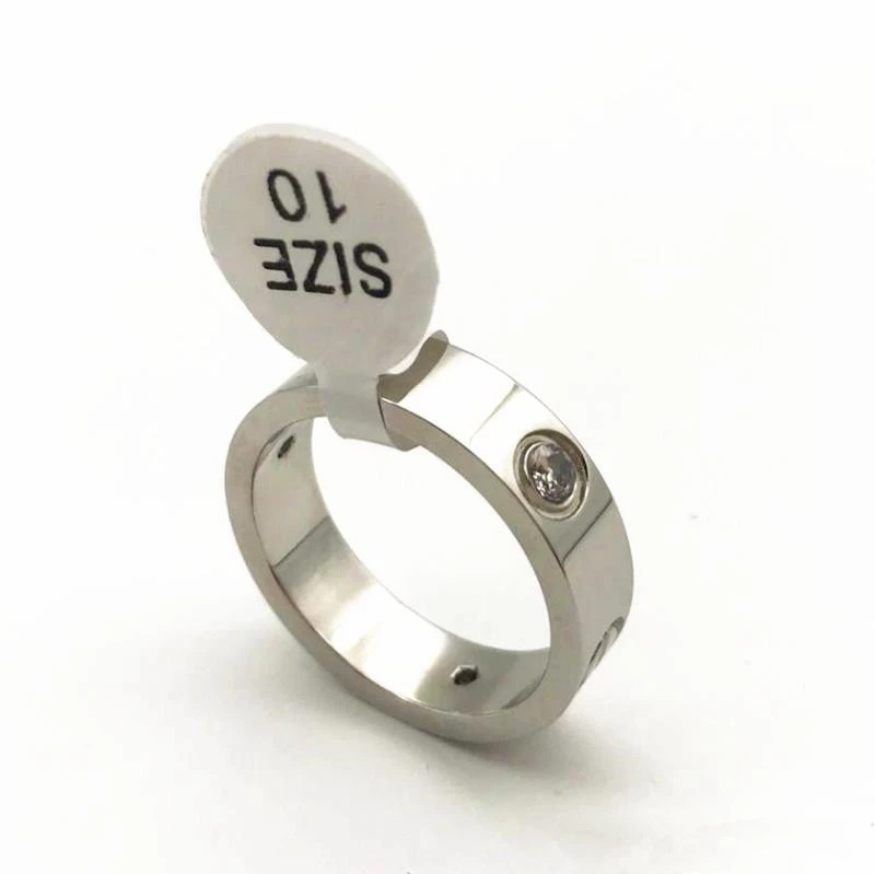 5 шт. титановые стальные кольца со штифтом с CZ камнем для влюбленных пар колец размер для женщин и мужчин свадебные украшения
