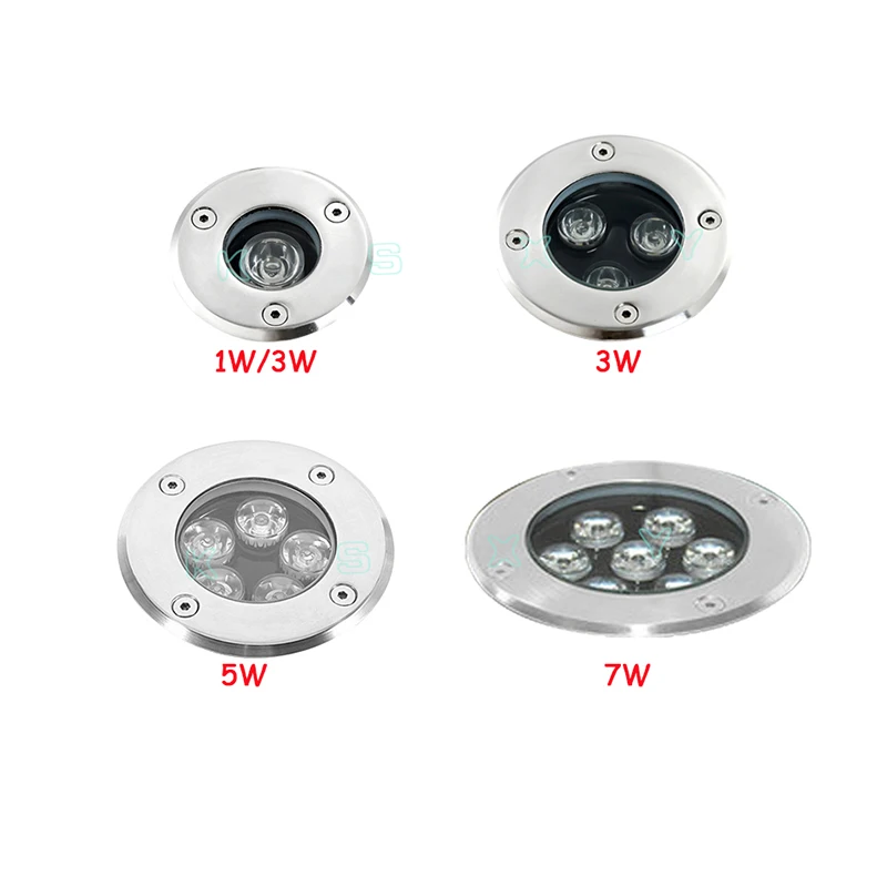 IP68 LED Underground Light 1W 3W 5W 7W Waterproof Floor Lamp Outdoor Ground Spot Landscape Garden Path Buried Yard 85-265V DC12 led underground light