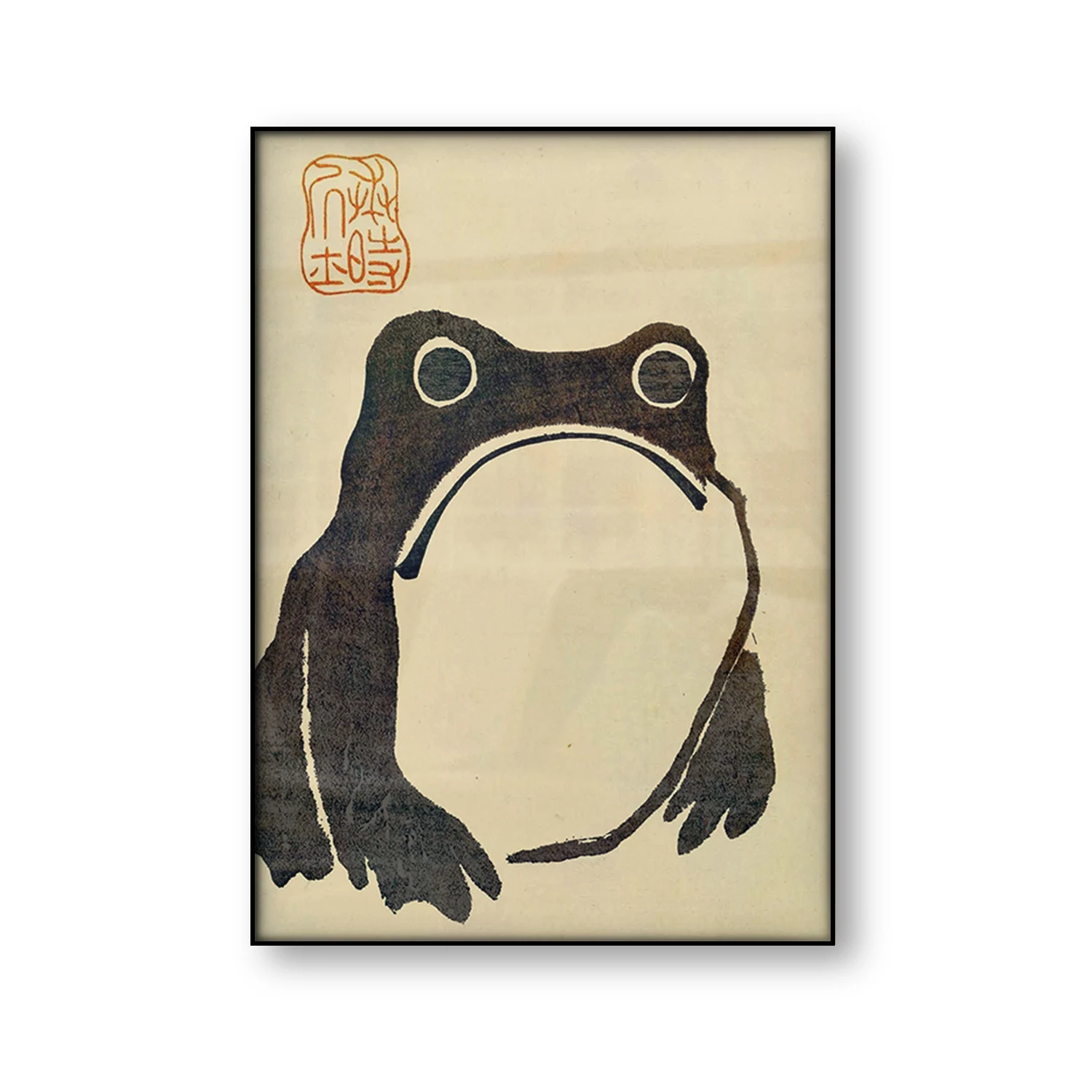 Винтажная Античная Картина на холсте Matsumoto Hoji Frog Художественная печать японский
